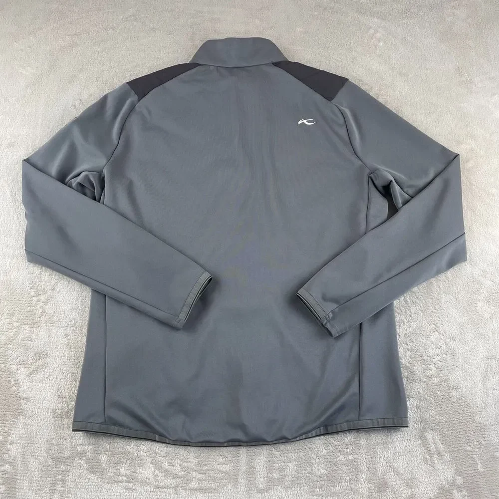 KJUS Release Jacket Men Large Grey Full‎ Zip Performance Golf Ventilated NWOT
